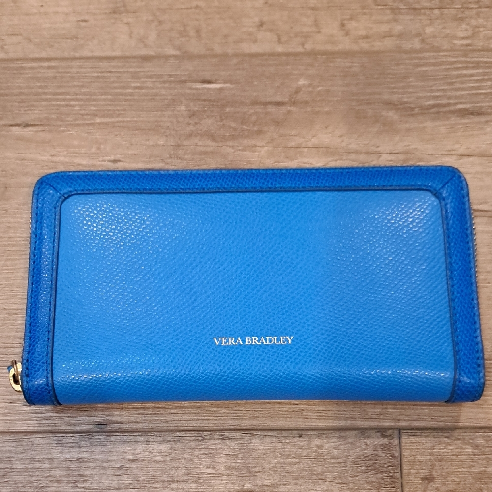 Vera Bradley Vibrant Blue Zip Wallet